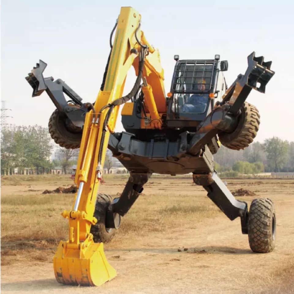 ET112 10Ton Multifunctional Wheel Excavator with Reliable Performance for Municipal Construction